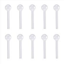Portable Transparent Straw Drink Pipes Glass Straws with Bubble Ball, Oil Burner Pipe C