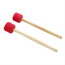 2 baquetas de espuma para bombo, martillos y baquetas premium para caja, color rojo