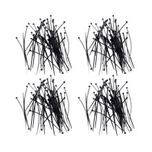 Abraçadeiras de nylon de qualidade industrial: 100 x 2,5 mm, cor: preta, quantidade: 200 unidades.