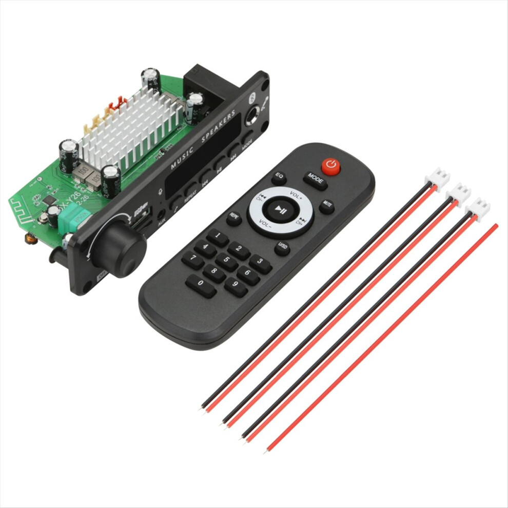 2X100w 12V Amplifier Audio Player Bluetooth 5.0 Mp3 Decoder Board Car Fm Radio Module Tf Usb Mic Record Call 4851698639623
