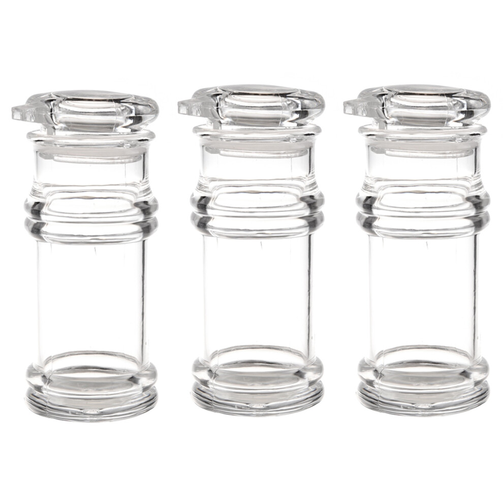 3X Clear Acrylic Soy Sauce Vinegar Olive Oil Bottle BBQ Dispenser Shaker 100Ml
