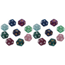 18 stk. perle 12-sidede astrologi stjernetegn terninger til konstellation spådom legetøj flersidede terninger type A
