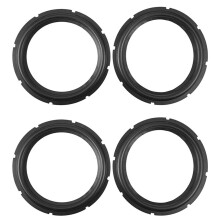 Anéis de espuma perfurada de 10 polegadas para borda de subwoofer, peças de reposição para reparo de alto-falantes (preto) (4 peças)