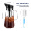 Macchina per caffè freddo, macchina per caffè freddo, caraffa per tè, vetro resistente e coperchio ermetico, 1,2 l 6
