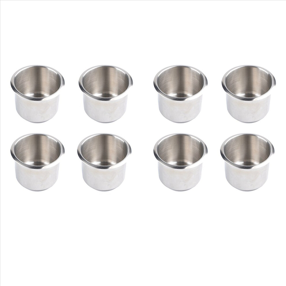 8Pcs Universal Marine Boat Cup Holder 68X55mm Stainless Steel Drop In Drink Cup Holder For Poker Table Couch 4853252747911