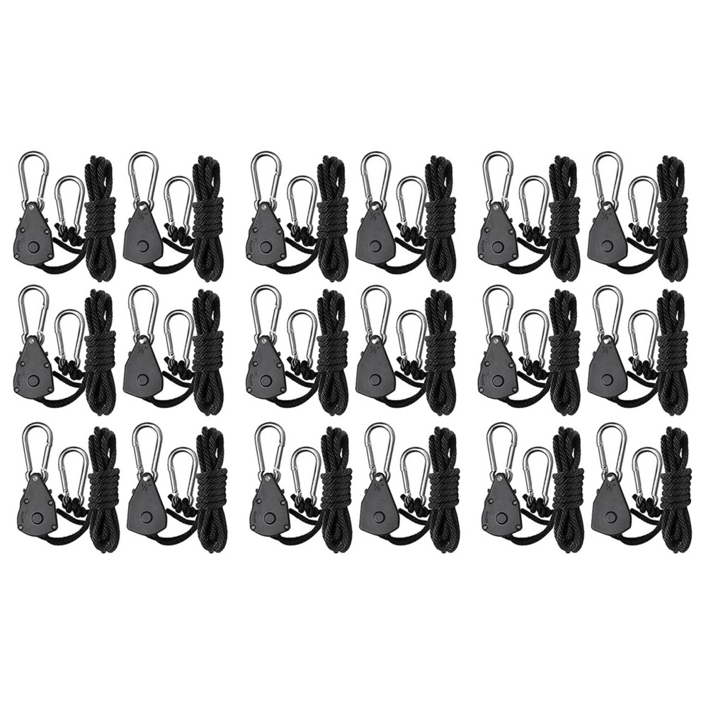 18Pcs 1/8 Inch Heavy-Duty Adjustable Growth Light Ratchet Rope Hanger, Used For Gardening Of Growing Lamps 4853466372138