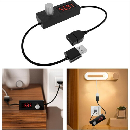 USB-timerkoblingsledning til planlagt slukning fra 5 minutter til 24 timer 55 2