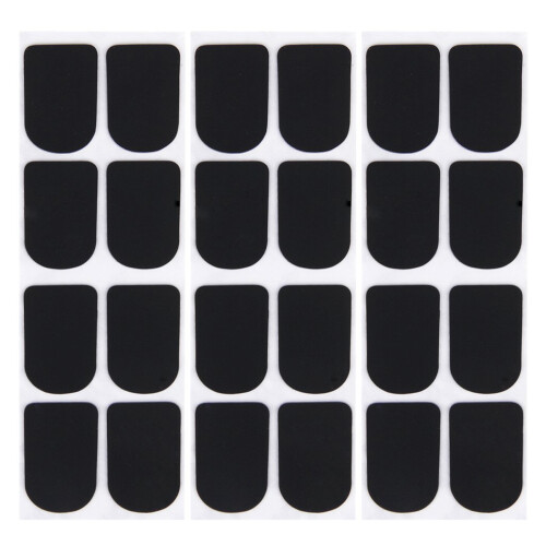 24 pezzi di toppe e cuscinetti per bocchino per clarinetto/sassofono soprano, neri, 0,8 mm
