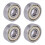 4X 626Z διπλά σφραγισμένα ρουλεμάν 6X19X6mm ανθρακούχο χάλυβα ασημί 1