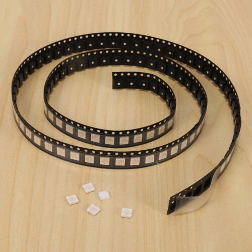 200PCS WS2812B RGB LED Chip 5050SMD White PCB WS2812 Individually ...