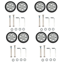 8x Bagageaccessoires Wielen Vliegtuig Koffer Katrollen Geluidsarme Wielen Slijtageonderdelen Reparatie 55X12mm