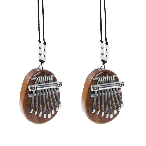 2 Mini Kalimbas de 8 Teclas com Ótimo Som, Teclado Musical para Dedos