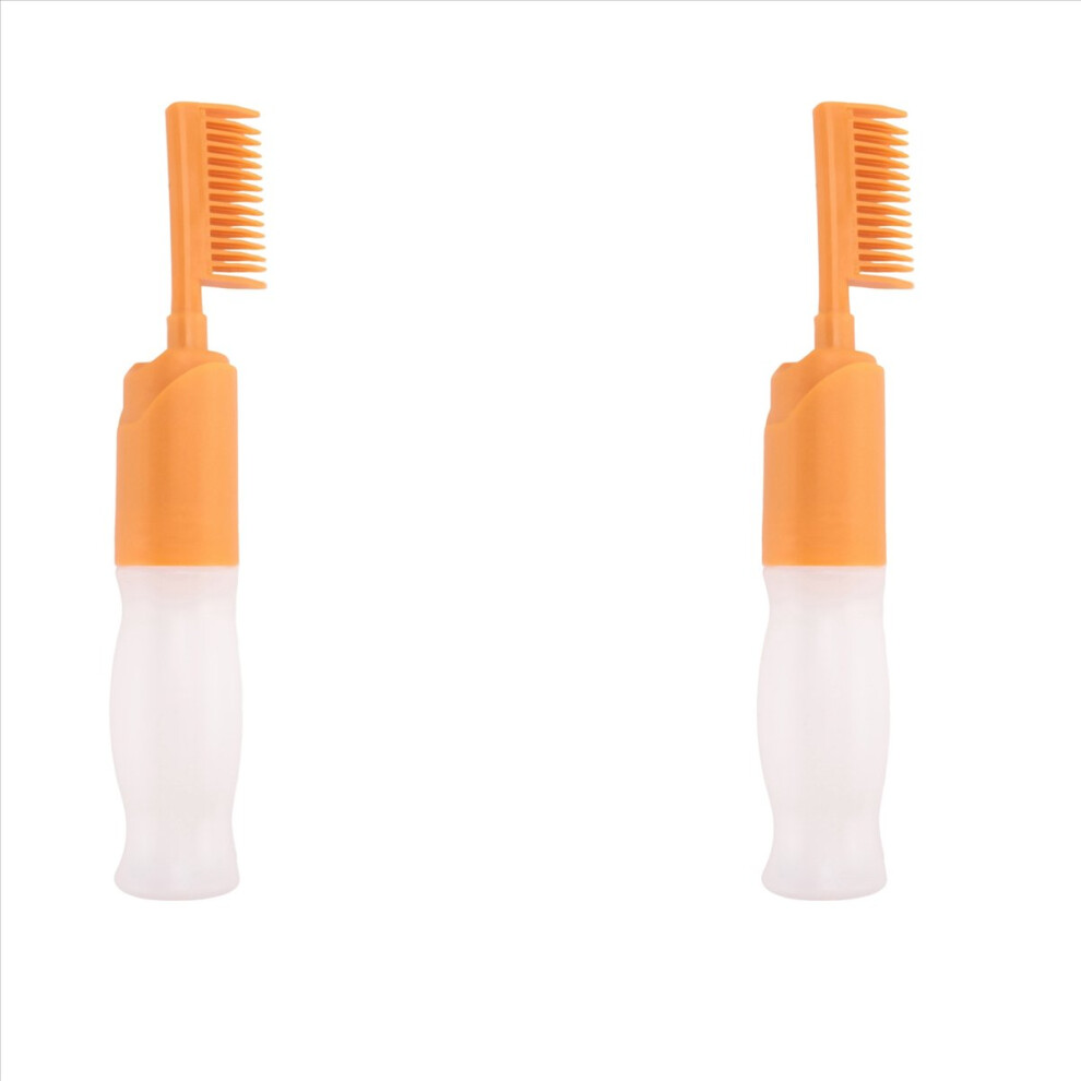 2X Hair Dyeing Comb Hair Dyeing Brush with Bottle DIY Combing Salon Dyeing Baking Oil Brush Hair Dye Tool