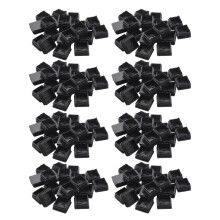 160 peças de tampas de vedação quadradas de plástico para tubos, 25 mm x 25 mm