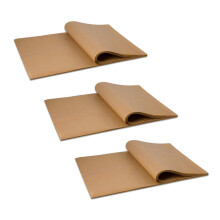 300 folhas de papel manteiga não branqueado, pré-cortadas, antiaderentes, à prova d'água, resistentes a óleo e ao calor.