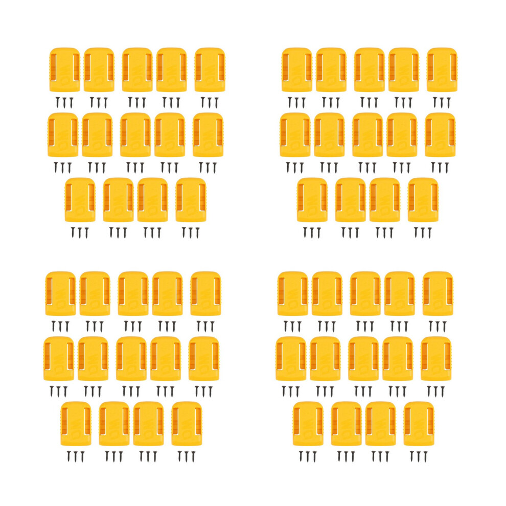 56-Packs Battery Holders For 20V Mount Dock Fit For 20V 60V Max (No Battery) Yellow 4853252776904