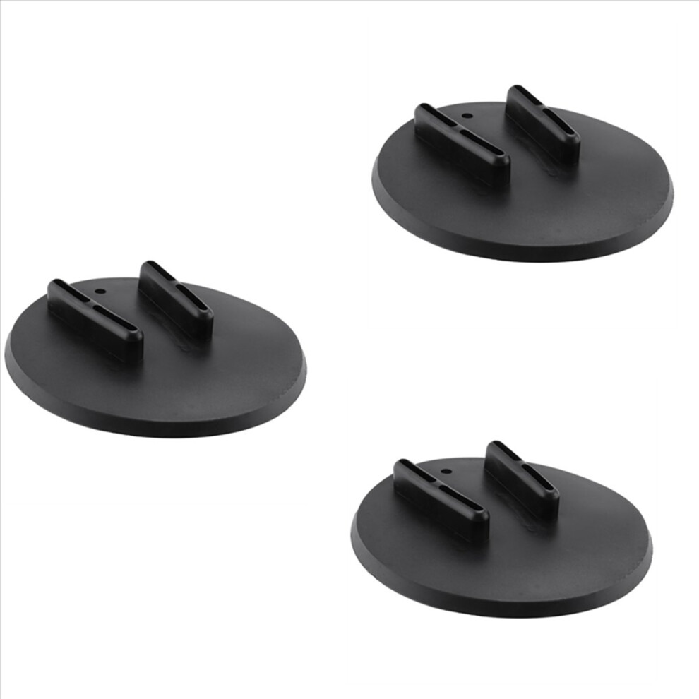 3X Motorcycle Kickstand Pad Kick Stand Coaster Puck For Touring Black 4853252789195
