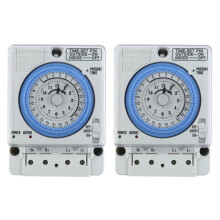 2x ny TB-388 rektangulær timer med 15 minutter/96 timerskift uden batteri