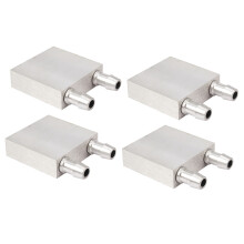 4X primär aluminiumlegering vattenkylningsblock 40x40mm för flytande vattenkylare kylfläns system silver användning