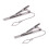 2x Herre slipsenåle i almindelig sølvforkromet rustfrit stål, 6 cm, standard 1