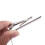 2x Herre slipsenåle i almindelig sølvforkromet rustfrit stål, 6 cm, standard 5