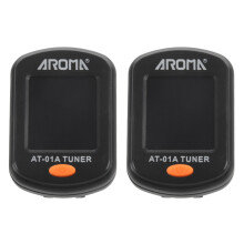 2x Aroma AT-01A Gitaartuner Draaibare Clip-on Tuner LCD-display voor Chromatische Akoestische Gitaar Basgitaar Ukelele