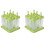Lot de 12 moules à glace réutilisables avec plateau et bâtonnets - Vert 1