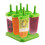 Lot de 12 moules à glace réutilisables avec plateau et bâtonnets - Vert 3