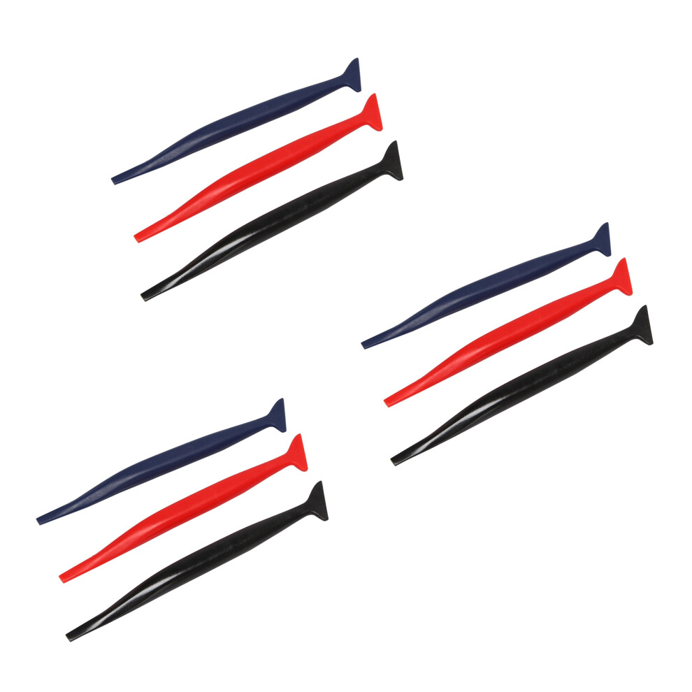 3X Car Wrapping Flexible Micro- Squeegee Curved Slot Tint Tool Set With Different Hardness 4853252787603