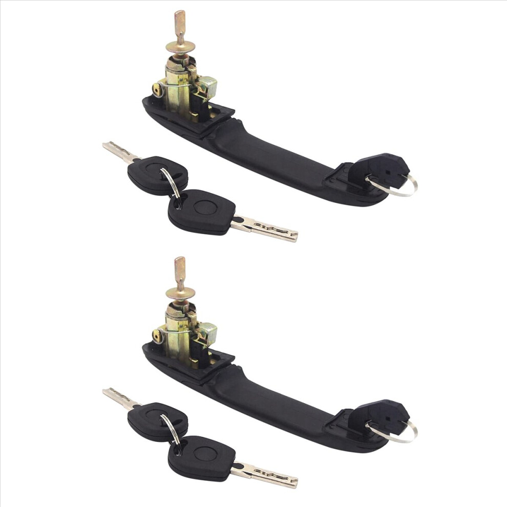 2X 6K0837205 6K0837206 Front Left Right Door Handle With Lock For Galaxy 33Mm Pin Length 4853252715507