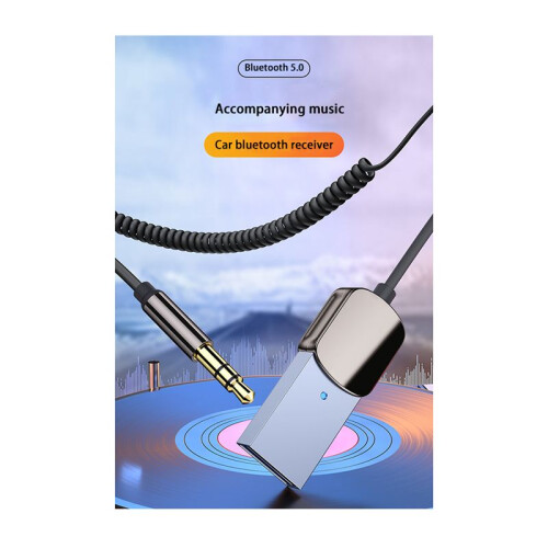 Bluetooth Aux-adapter USB til 3,5 mm lyd-aux-adapter Bluetooth-modtager til bil Bluetooth 5.0 HD-opkald AUX-adapter 1