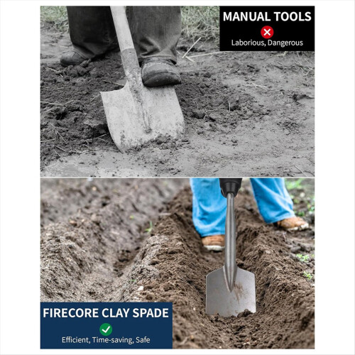 Για SDS Max Clay Spade, τρυπάνι από χάλυβα 4-1/2 ίντσες x 17 ίντσες για φτυάρι 2