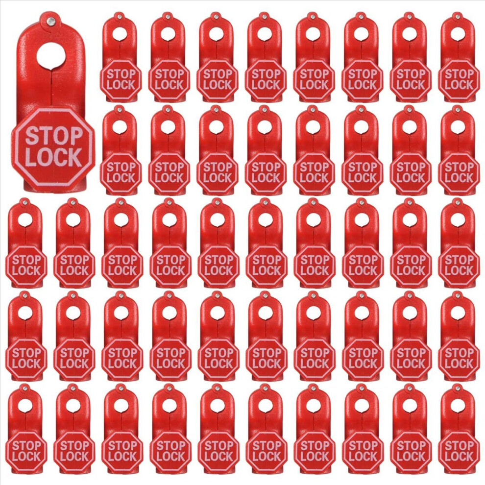 Peg Hook Lock Stop Lock 100 Pieces Plastic Red Stop Lock Anti-Theft Lock Retail Pin Hook Safety Display Hook Lock 4853252725049