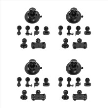 4X Car Suction Cup for Dash Cam Holder with 6 Types Adapter, 360 Degree Angle Car Mount for Driving DVR
