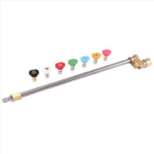 Acessório de limpeza, extensão para lavadora de alta pressão com acoplador giratório, 7 bicos, conexão rápida de 1/4", 43 cm (17 polegadas)