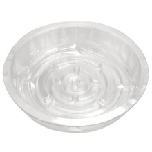 Conjunto de 10 Pratos Transparentes de Plástico para Plantas de 20 cm (8 Polegadas) para Uso Interno e Externo, Ideais para Vasos de Flores