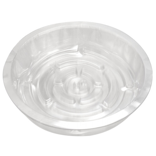 Conjunto de 10 Pratos Transparentes de Plástico para Plantas de 20 cm (8 Polegadas) para Uso Interno e Externo, Ideais para Vasos de Flores