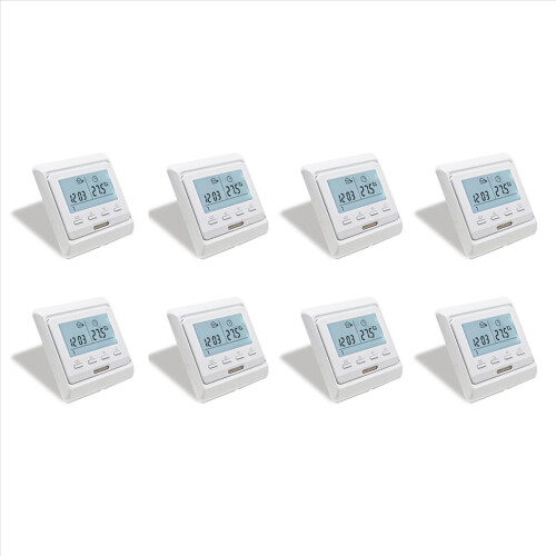 8X 16A 230V LCD Programmable Warm Floor Heating Room Thermostat Thermoregulator Temperature Controller Manual Mechanical
