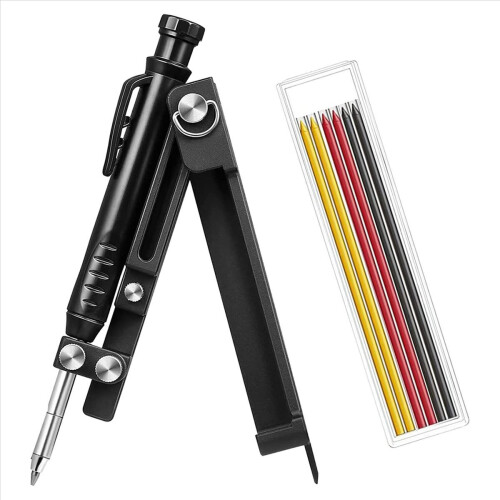 2X Multifunctional Scribe Tool, Construction Pencils , Carpentry Tools with Deep Hole Pencil, DIY Woodworking Scriber 1