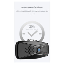 Kit vivavoce per auto Bluetooth, vivavoce wireless con microfono, Bluetooth 5.0, spegnimento automatico e connessione automatica