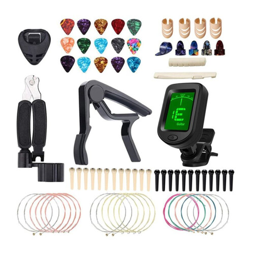 Guitar Repair and Care Tool Set String Changing Tool Tuner Capo Three-In-One Winding String