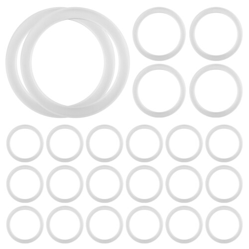 Silikontätningsringar för läckagesäkra burklock (24-pack, vanlig öppning)