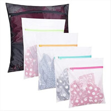 Set of 5 Mesh Laundry Bags-1 Extra Large, 2 Big & Medium for Blouse, Hosiery, Stocking, Underwear, Travel