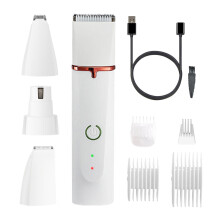 Professionele, stille trimmer voor katten en honden, nagelvijl, trimmer voor dierenpoten, inclusief het verwijderen van dierenhaar. USB-oplaadbaar.