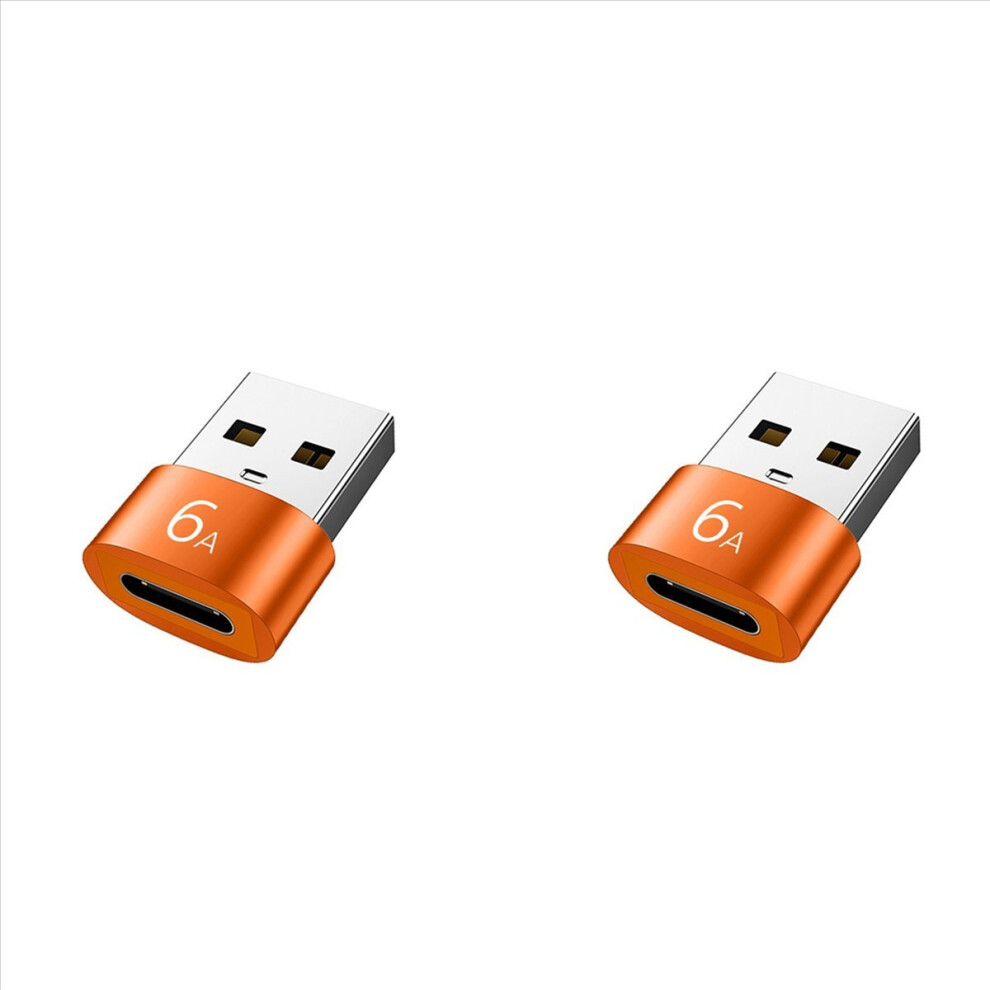 2Pcs 6A Type C To Usb 3.0 Otg Adapter Usb C Female To Usb Male Converter For Orange 4853252713251