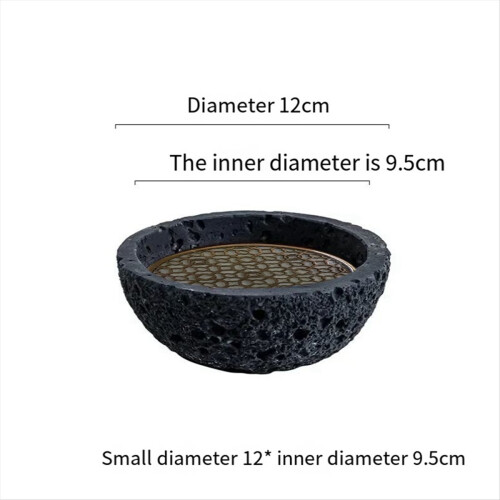 Japanische Planet Vulkanstein Künstlerische Schale, 12 cm 1
