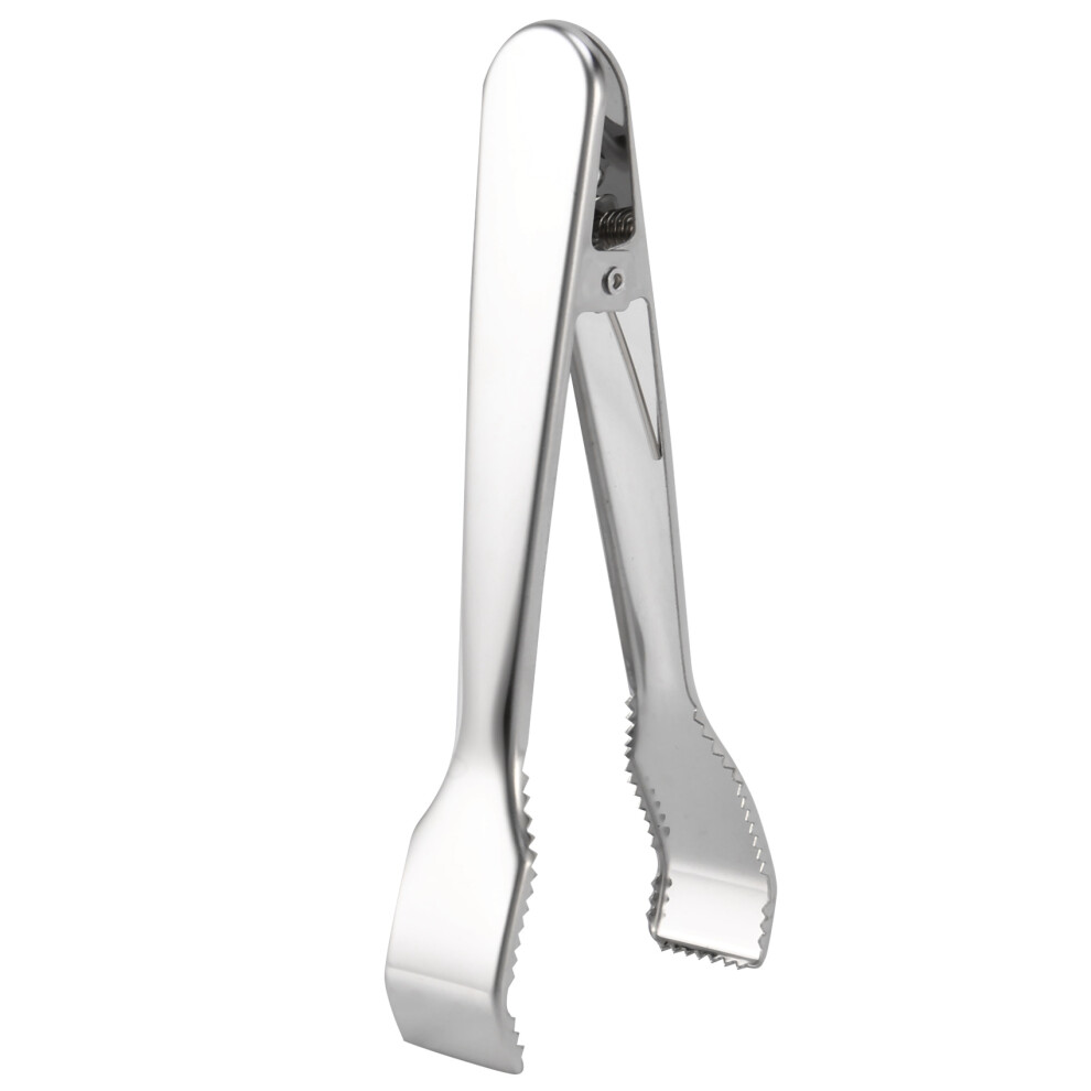 2 Pcs Stainless Steel Ice Tongs With Sawteeth For Ice Bucket Ice Sugar Cubes Coffee Bar Food Serving 4853252733921