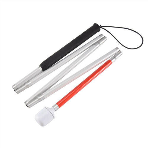Foldbar aluminiumsstok, 4-sekunders foldbar stok med rullespids til blinde vandrere 2