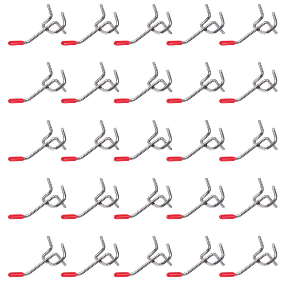 25X Single Pegboard Hooks 50Mm Board Slat Wall Retail Display Shop Peg Fits 25Mm 4853252738698