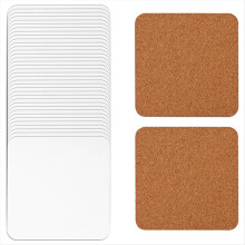 40 Stück quadratische Sublimationsuntersetzer, Kartonuntersetzer, 10 x 10 cm große MDF-Hartfaserplattenuntersetzer, MDF-Holzuntersetzer